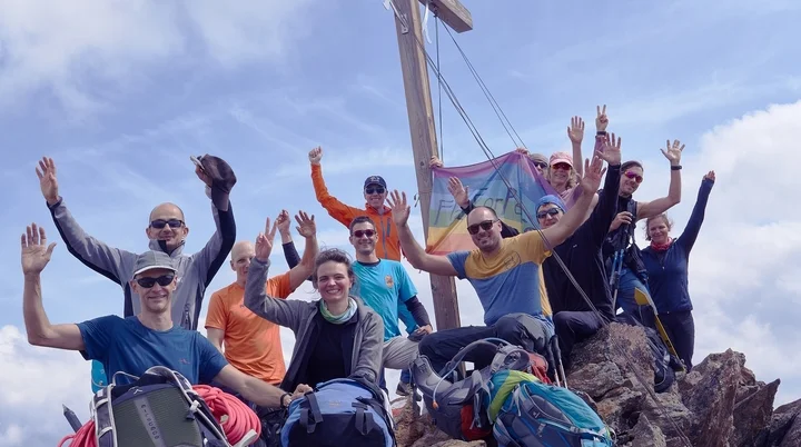 Klettergruppe auf dem Wurmtaler Kopf 2019 | © DAV Offenbach Klettergruppe auf dem Wurmtaler Kopf 2019 | © DAV Offenbach