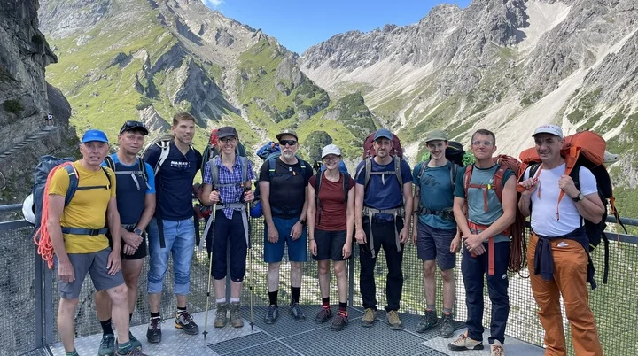 Gruppe am Beginn des Drischelsteigs | © DAV Offenbach Gruppe am Beginn des Drischelsteigs | © DAV Offenbach